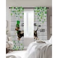 thumbnail image 2 of St. Patrick's Day Blackout Curtains 90 Inch Length 2 Panels Set for Living Room Bedroom, Spring Lucky Dogs Grasses Gray Wood Privacy Window Treatment Thermal Insulated Black Out Drapes 52"x90", 2 of 8