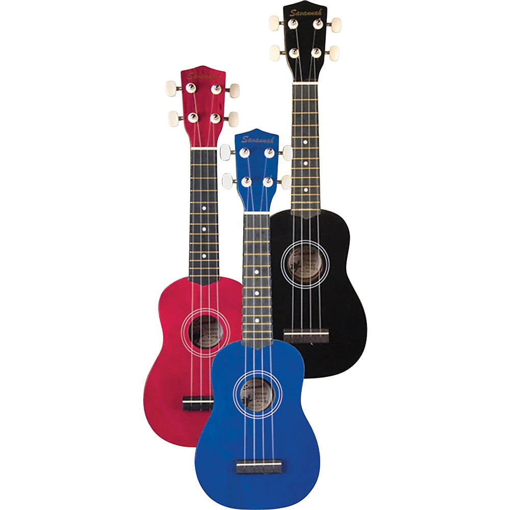 Savannah Color Ukulele with Bag, Red Multi-Colored