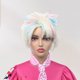 thumbnail image 4 of Ndcxsfigh Pelucas Multicolores Suministros Cosplay Punk Los Años 80 para Damas Y Niñas (Marfil), 4 of 9