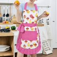 thumbnail image 5 of Delantal de arco rosa, delantal de cocina de algodón con bolsillo, delantal para hornear con diseño de pastel para mujeres #39;s Feliz Sencillez, 5 of 5