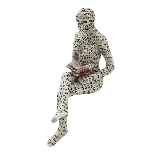 Innovative Lady Reading Woman Figurine, Material, Exquisite Workmanship, Home Decoration with Practical and Beautiful Design, Applicable Scene for Desk
