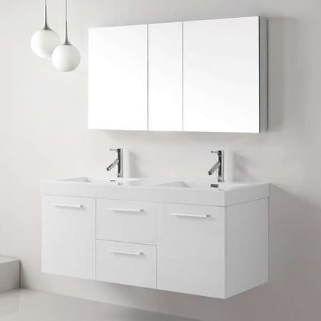 Virtu Jd 50154 Wg 001 Midori 54 Inch Double Bathroom Vanity Set In