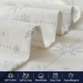 thumbnail image 3 of 4-Piece Cotton Flannel Sheet Set, Deep Pocket Fitted, Twin XL, Snowflake Gray, 3 of 5