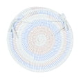 thumbnail image 2 of Colonial Mills Ticking Stripe Oval Braided Pink Area Rugs 15"X15" (SET 4), 2 of 2