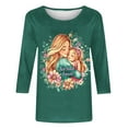 thumbnail image 5 of BLTIBY Mama Shirts for Women Mothers Day Mommy Mom Graphic Short Sleeve Round Neck T Shirts Casual Pullover Tops Tee Gifts Green 3XL, 5 of 5
