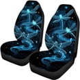 thumbnail image 5 of Pzuqiu Dragonfly Blue Car Seat Cover Full Set 4 Pack Lightweight Automotive Interior Accessories Universal Anti-Slip Driver Seat Cover with Backrest Universal Fit for Most Cars Sedans Trucks, 5 of 7