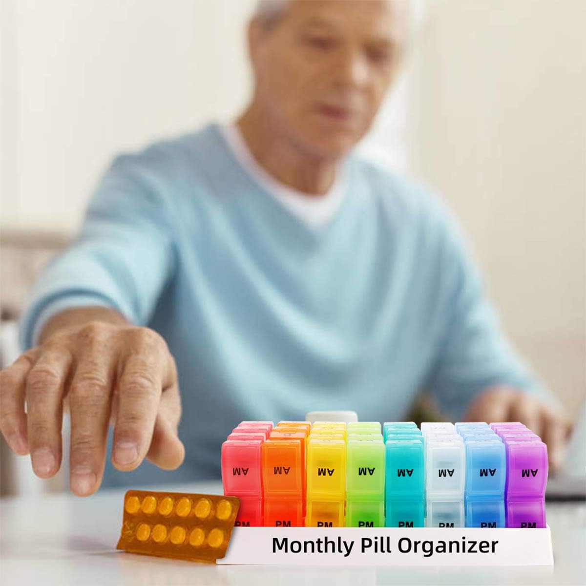 Apenu Monthly Pill Organizer with AM/PM Compartments photo 4
