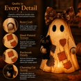 thumbnail image 6 of Lighted Vintage Patchwork Ghost, Led Lighted Vintage Patchwork Ghost with Black Cat, LED Glowing Halloween Figurine, Rustic Fall Figurine Decoration for Mantel Shelf Entryway Porch, A, 6 of 8