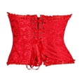 thumbnail image 2 of Femmes Vintage Corset Overbust Classique Bustier en Acier Os Lacets Haut, 2 of 5