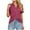 Red, variant on OSOLU Women Solid Color Short Sleeve Lapel Pocket Loose T-Shirt Tshirts Tee Tops Trendy Dailywear