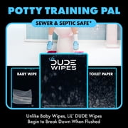 LiL DUDE Flushable Wipes, Extra Large Fragrance Free Wet Wipes, 126 Count, 3 Pack