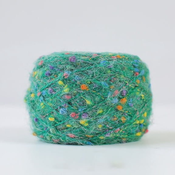 XmhyTop-A 50g Soft Rainbow Bean Yarn Textured Blended Yarn for DIY Scarves Bags, Colorful Knitting Crochet Yarn,R02