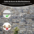 thumbnail image 3 of Tendedero plegable retráctil de pared con cable de acero reforzado con metal para ropa y mantas pesadas patio balcón terraza exterior blanco 4 líneas, 3 of 7