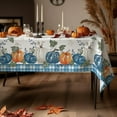 thumbnail image 3 of Thanksgiving Tablecloth Oval Fall Tablecloth Pumpkin Plaid Autumn Harvest Tablecloths Waterproof Thankgiving Decorations Printed Fall Table Cloth for Oval Tables 60 X 84 Inches, 3 of 6