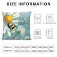 thumbnail image 5 of Qinduosi Daisy Flower Throw Pillow Covers Blue White Pillow Case Summer Spring Bee Cushion Case for Home Indoor Outdoor Sofa Couch Office, Inch, Pcs White, 5 of 5