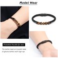 thumbnail image 3 of Cremation Jewelry Lava Stone Urn Bracelet for Ashes for Women Men Chakra Healing Balancing Genuine Leather Memorial Bracelets, 3 of 9