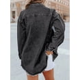 thumbnail image 6 of Hirigin 2025 Jean Jackets for Women Fashion Denim Jacket Western Oversized Shacket Jacket Button Up with Pockets, 6 of 6