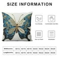 thumbnail image 5 of Shangniulu Luxurious Style Leaf Pattern Pillowcase for Home Decoration, Digital Printed Square Cushion Cover, Perfect for Living Room and Bedroom Pillowcase, 5 of 5