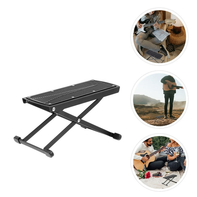 KAKOWELY 1 Pce Pédale de Guitare Noire Performance Pied de Lit Réglable Support de Pied Stable
