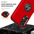 thumbnail image 3 of for Samsung Galaxy A32 5G Case, 360° Rotatable Ring Holder Kickstand Dual Layer Military-Grade Drop Tested Protection Support Car Holder Mount Magnetic Absorbing Bumper Phone Case, Red, 3 of 7