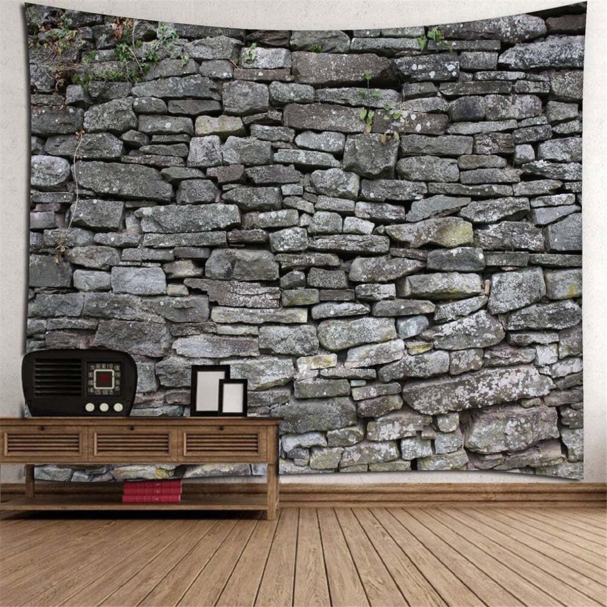 3D Stone Brick Decorative Tapestry Wall Hanging Tapestry Room Home