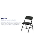 thumbnail image 2 of 2 Pk. HERCULES Series Curved Triple Braced & Double Hinged Black Patterned Fabric Metal Folding Chair, 2 of 9