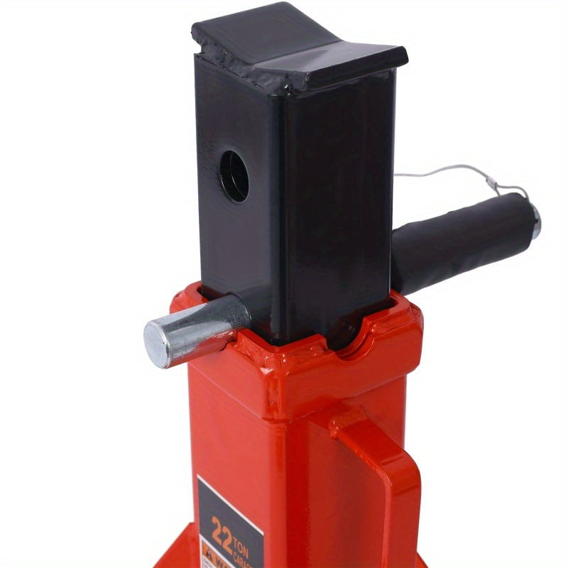 Zateety Heavy Duty Pin Type Professional Car Jack Stand with Lock, 22 Ton (44, 000 lb) Capacity, Red, 1 Pair