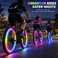 thumbnail image 2 of Radetop Bike Wheel Lights 2 Pack, Motion Activated LED Valve Lights for Night Riding, 2 of 4