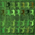 thumbnail image 1 of Ahgly Company Indoor Square Abstract Green Modern Area Rugs, 5' Square, 1 of 4