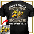 thumbnail image 2 of Motorcycle Personalized T-shirt, Biker custom photo t-shirt, funny t-shirt gift for bikers Print on the back, I ride to add life to my days motorcycle t-shirt (BK06), 2 of 4