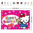 thumbnail image 2 of hello Anime Kitty Happy Birthday Anime Cartoon Theme Backdrops Banner Birthday Party Decor Supplies,5.9x3.6ft, 2 of 4