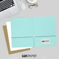 thumbnail image 6 of x 12" Presentation Folders | Two Pocket | Seafoam Blue | 100lb. Cover | 50 Qty, 6 of 7