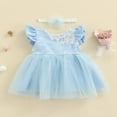 thumbnail image 2 of Robe Formelle de Princesse Fleurie pour Bébé Fille Robe de Fête d'Anniversaire Robe Tutu, 2 of 8