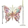 thumbnail image 3 of JIhuahe Crystal Butterfly Acrylic Car Pendant with Diamond Art Design, Sun Catcher Hanging Ornament for Window Decor,Pink, 3 of 8