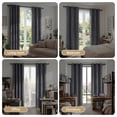 thumbnail image 2 of XUEYU 100% Blackout Curtains for Bedroom, Light Blocking Thermal Insulated Curtains with Noise Reduction, 42x84 Inch Room Darkening Window Drapes, Set of 2 Panels, Gray Print, 2 of 7