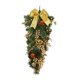 thumbnail image 5 of Corona colgante de puerta de al revés de Navidad, lazos exquisitos para festivales, decoración navideña, corona navideña para ventanas de Amarillo, 5 of 8
