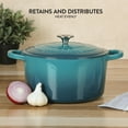 thumbnail image 2 of Crock Pot Artisan 6-Quart Round Dutch Oven -Teal Ombre, 2 of 7