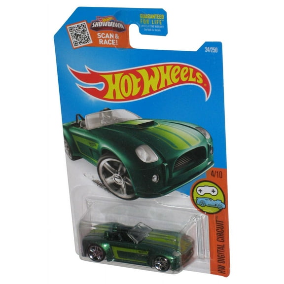 Hot Wheels HW Digital Circuit 4/10 (2015) Green Ford Shelby Cobra Concept Car 24/250