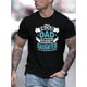 thumbnail image 1 of Men's Proud Dad of an Awesome Daughter Printed T-Shirt - Polyester Knit Fabric, Casual Crew Neck Tee with Slight Stretch, Summer Regular Fit Top, 1 of 8