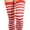 White/Red, variant on ToBeInStyle Women's Horizontal Striped Thigh Highs - Black/Purple - One Size