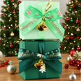 thumbnail image 3 of Christmas Ribbon Bow Decorations, Polyester Material, 7.5*5cm, Red and Green, Reusable and Versatile, 3 of 8