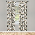 thumbnail image 3 of Ambesonne Jurassic Curtains, Wild Enormous Museum, Pair of 28"x63", Dark Orange Burgundy, 3 of 5