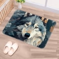 thumbnail image 5 of Wolf Machine Washable Non-Slip Polyester Floor Mat Door Mat Kitchen Mat, 5 of 6