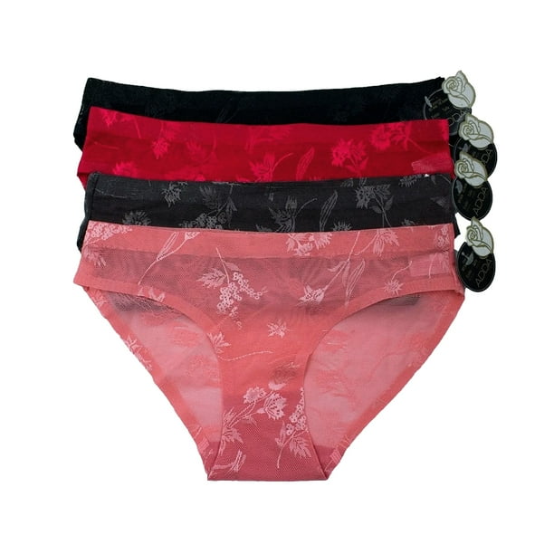 Paquete de Pantaletas Adda Lingerie Modelo PF-1016, Estilo bikini sin costuras, Colores surtidos