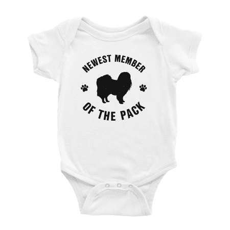 

Newest Member of The Pack Japanese Chin Dog Cute Baby Jumpsuits Boy Girl