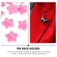 thumbnail image 3 of SHISUYAN 100Pcs Pink Rubber Star Pin Back Easy Installation and Removal, 3 of 8