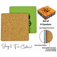 thumbnail image 4 of Inkdotpot Ensemble de 6 sous-Verres Faciles à Nettoyer 4-Zoll Carrés-Réutilisables - Amusants, 4 of 8