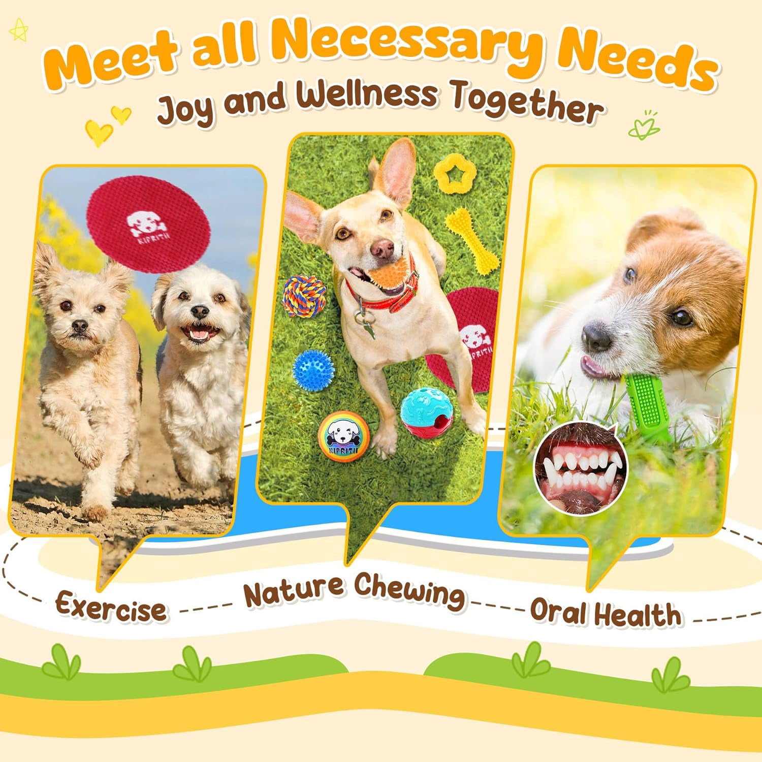 25 Pack Various Dog Toys Set – Ideal for Teething, Entertainment & Interactive Play, Includes Puppy Toys, Rope Toys, Treat Balls and Squeaky Dog Toys