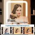 thumbnail image 6 of Makeup Vanity with LED Mirror & Stool, USB/Type-C Outlets, 3 Light Modes, and Storage Drawers for Bedroom, 6 of 7