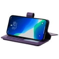 thumbnail image 4 of SaniMore Versatile Case for iPhone 14 Pro Max 6.7", Durable PU Leather Case Card Slots Flip Kickstand Magnetic Closure Anti-drop Shockproof Full Body Protective Wallet Business Case, Purple, 4 of 14
